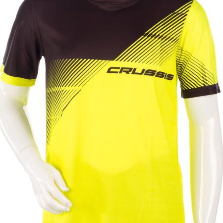 CRUSSIS Sportovní tričko krátký rukáv žluté/černé