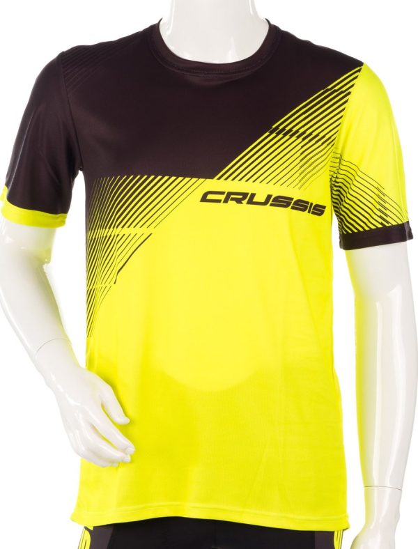 CRUSSIS Sportovní tričko krátký rukáv žluté/černé